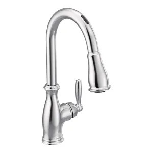Moen 7185EVC Moen Brantford Smart Single Handle High Arc Pull-Down Kitchen Faucet, Chrome - 7185EVC