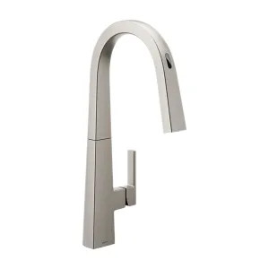 Moen S75005EVSRS Moen Nio Smart Single-Handle Pull-Down High Arc Kitchen Faucet, PowerClean Technology, Spot Resist Stainless - S75005EVSRS 