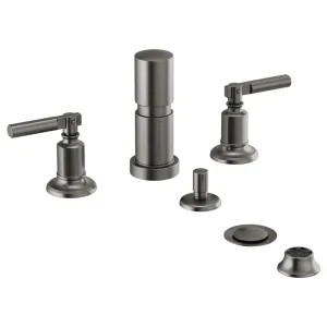 Brizo 68476-SL Brizo Invari Two-Handle Bidet Faucet with Diverter and Metal Pop-Up, Lever Handles, 4-Hole, Brilliance Luxe Steel - 68476-SL