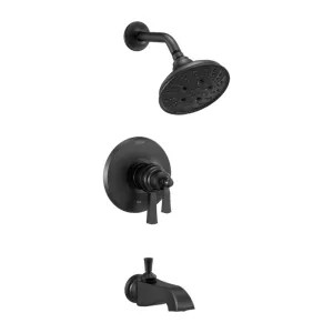 Delta T17T456-BL Delta Dorval TempAssure 17T Series 5-Settings Tub And Shower Trim, Matte Black, ADA Compliant - T17T456-BL