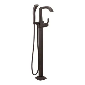 Delta T4776-RBFL Delta Stryke Freestanding Tub Filler Trim with 1.75 GPM Single-Setting Hand Shower, H2Okinetic, Lever Handle, Venetian Bronze - T4776-RBFL