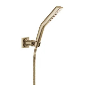 Delta 55799-CZ Delta H2Okinetic 3-Setting Hand Shower with Stretcable Metal Hose and Wall-Mount Bracket, 1.75 GPM, Touch-Clean, Brilliance Champagne Bronze - 55799-CZ