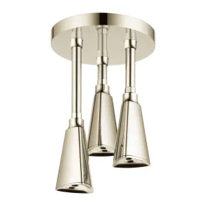 Delta 57140-PN25 Delta H2Okinetic Single-Setting Adjustable Pendant Raincan Shower Head, WaterSense, 2.5 GPM, Polished Nickel - 57140-PN25