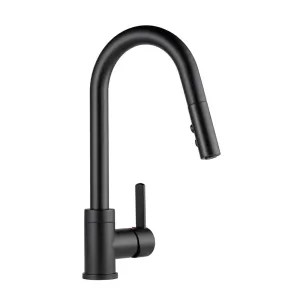Peerless P188152LF-BL Peerless Precept Matte Black Single Handle Deck Mount Kitchen Faucet, 1.5 GPM, ADA, Low Lead Certified - P188152LF-BL