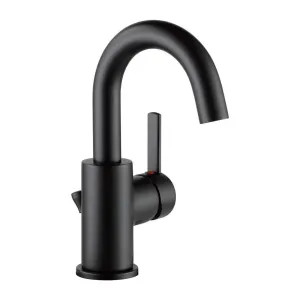 Peerless P191102LF-BL Peerless Precept Single-Hole Bathroom Faucet with 50/50 Pop-Up Drain, Single-Handle, 1.0 GPM, Lever Handle, ADA, WaterSense, Matte Black - P191102LF-BL
