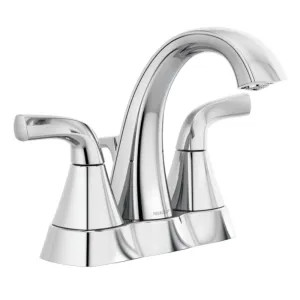 Peerless P2635LF Peerless Parkwood Centerset High-Arc Bathroom Faucet with 50/50 Pop-Up Drain, Two-Handle, 1.0 GPM, Lever Handle, ADA, WaterSense, Chrome - P2635LF