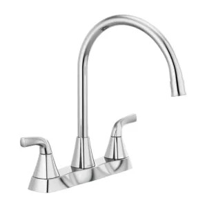 Peerless P2935LF Peerless Parkwood Chrome Two-Handle Deck Mount Kitchen Faucet, 1.5 GPM, ADA, Low-Lead Certified - P2935LF