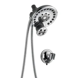 Peerless 76465D Peerless SideKick 3-Setting Two-In-One Combo Shower with 84in Metal Hose, Touch-Clean Nozzles, 2.5 GPM, Chrome - 76465D
