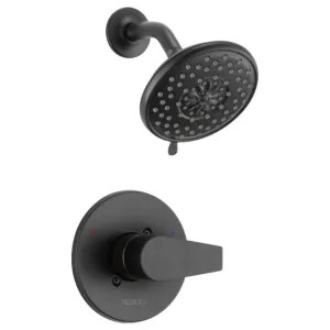 Peerless PTT14219-BL Peerless Xander MultiChoice 3-Setting Touch-Clean Shower Faucet with Pressure Balance Cartridge, Trim Only, 1.5 GPM, Matte Black - PTT14219-BL