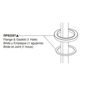 Peerless RP82297BL Peerless Precept Matte Black Flange and Gasket - RP82297BL 