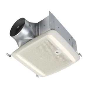Broan QTXE110150DCSL Broan-NuTone QTDC Humidity Sensing Bathroom Exhaust Fan with LED Light, 110/130/150 CFM - QTXE110150DCSL