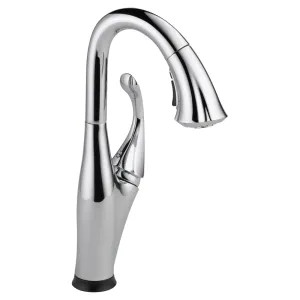 Delta 9992T-DST Delta Addison Touch2O Single Handle Pull-Down Bar/Prep Faucet, Chrome - 9992T-DST