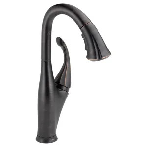 Delta 9992T-RB-DST Delta Addison Touch2O Single Handle Pull-Down Bar/Prep Faucet, Venetian Bronze - 9992T-RB-DST