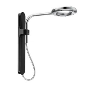 Moen N207R0BLC Moen Nebia 8in Single-Spray Function Spa Shower Head with Adjustable Sliding Arm, Rainshower, 1.3 GPM, Atomized Spray, Matte Black/Chrome - N207R0BLC