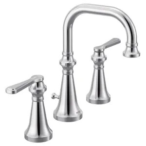 Moen TS44102 Moen Colinet Two-Handle Widespread Lavatory Faucet, 1.2 GPM, Lever Handles, WaterSense, Chrome - TS44102