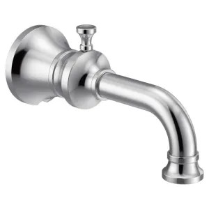Moen S5000 Moen Colinet Wall Mounted Chrome Diverter Tub Spout, 1/2-inch Connection Size, Slip Fit - S5000