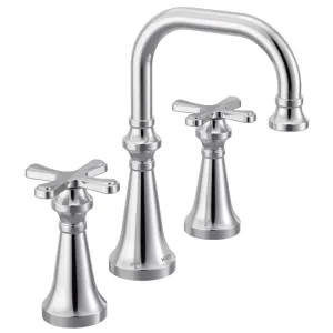 Moen TS44505 Moen Colinet Two-Handle Roman Tub Faucet, High Arc Spout, Cross Handles, Polished Chrome - TS44505