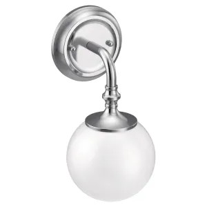 Moen YB0561CH Moen YB0561CH CSI Colinet One Globe Bath Sconce Light, Chrome