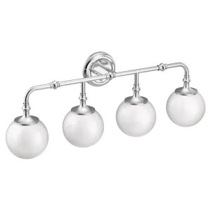 Moen YB0564CH Moen YB0564CH CSI Colinet Four Globe Bath Sconce Light, Chrome