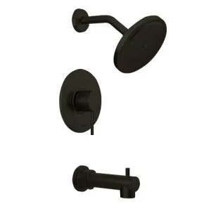 Moen UT3293EPBL Moen Align M-Core 3-Series Tub/Shower Faucet with 1.75 GPM Rainshower, 1-Function, Single Lever Handle, M-PACT, Immersion, Matte Black - UT3293EPBL