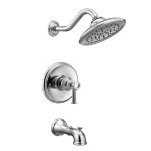 Moen UT3313 Moen Belfield M-Core 3-Series Tub/Shower Faucet with 2.5 Rainshower, 1-Function, Single Lever Handle, M-PACT, Immersion, Chrome - UT3313