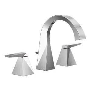 Delta 35546-MPU-DST Delta 35546-MPU-DST Trillian Two-Handle Widespread Lavatory Faucet w/ Metal Pop-Up, Arc Spout, Chrome