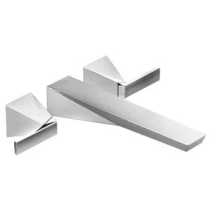 Delta T5743-WL Delta Trillian Two-Handle Wall-Mount Tub Filler Trim, Lever Handles, ADA-Compliant, Chrome - T5743-WL