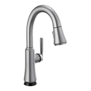 Delta 9979T-AR-DST Delta Coranto Touch2O Single Handle Pull-Down Bar/Prep Faucet, Arctic Stainless - 9979T-AR-DST