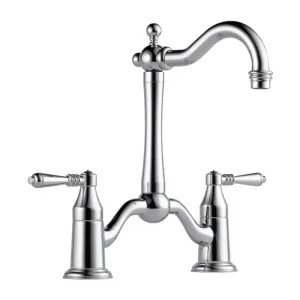 Brizo 62636LF-PC Brizo Tresa Two-Handle Bridge Bar/Prep Faucet, Polished Chrome - 62636LF-PC