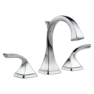 Brizo 65330LF-PC Brizo Virage Two-Handle Widespread Deck-Mount Polished Chrome  Bathroom Faucet with Metal Pop-Up, 1.5 GPM, Three-Hole, Ceramic Cartridge - 65330LF-PC