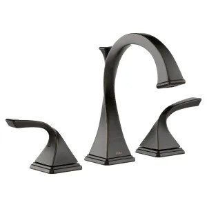 Brizo 65330LF-RB Brizo Virage Two-Handle Widespread Deck-Mount Venetian Bronze Bathroom Faucet with Metal Pop-Up, 1.5 GPM, Three-Hole, Ceramic Cartridge - 65330LF-RB