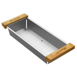 Elkay LKC0717SS Elkay LKC0717SS Crosstown Stainless Steel Colander with Wooden Handles, Polished Satin