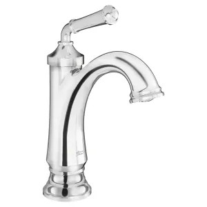 American Standard 7052107.002 American Standard Delancey Single-Handle Polished Chrome Bathroom Faucet with Push Pop-Up Drain and Hoses, 1.2 GPM, Single Hole, Lead-Free- 7052107.002