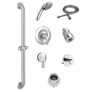 American Standard TU662SG213.002 American Standard Commercial Shower System Trim Kit w/ 3-Function Hand Shower, FloWise Showerhead, Polished Chrome - TU662SG213.002