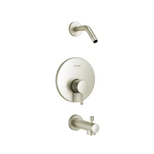 American Standard TU064502WDXH.295 American Standard Serin Brushed Nickel Tub and Shower Trim Kit, Double Ceramic Pressure Balance Cartridge, Less Showerhead, Less Valve Body - TU064502WDXH.295
