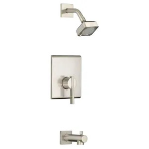 American Standard TU184508.295 American Standard Times Square Brushed Nickel 2-in-1 Function Pressure Balance Shower Only Trim, 1.75 GPM, Square, Double Ceramic Cartridge, Lever Handle - TU184508.295