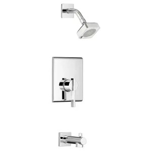 American Standard TU184508.002 American Standard Times Square Chrome 2-in-1 Function Pressure Balance Shower Only Trim, 1.75 GPM, Square, Double Ceramic Cartridge, Lever Handle - TU184508.295