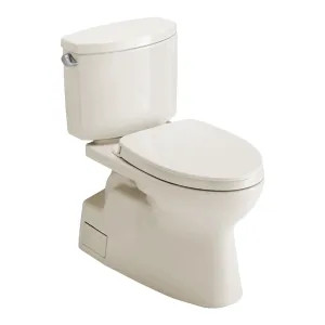Toto MS474124CEFG#12 TOTO MS474124CEFG#12 Vespin II Two-Piece Toilet, Elongated, 1.28 GPF, Washlet + Connection - Sedona Beige