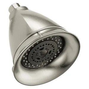 Brizo RP42431NK Brizo Essential 5in Wall-Mount Shower Head, Multi-Function, H2Okinetic, Classic, Round, 1.75 GPM, Touch-Clean, WaterSense, Luxe Nickel - RP42431NK