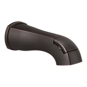 Delta RP93376RB Delta Stryke 8in Diverter Venetian Bronze Metal Tub Spout with Pull-Up Diverter, Wall-Mount, Single-Hole Installation, for use with Stryke Tub/Shower Trim - RP93376RB