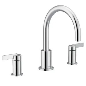 Moen T6223 Moen Cia Two-Handle Non-Diverter Roman Tub Faucet, 8in High Arc Spout, Widespread, Polished Chrome - T6223