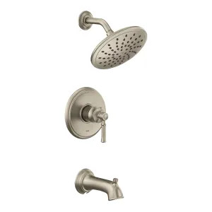 Moen UT2283EPBN Moen Dartmoor M-Core 2-Series Tub/Shower Faucet with 1.75 GPM Rainshower, 1-Function, Single Lever Handle, M-Pact, Brushed Nickel - UT2283EPBN