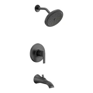 Moen UTS2203EPBL Moen Doux M-Core 2-Series Tub/Shower Faucet 1.75 Rainshower, 1-Function, Single Lever Handle, M-PACT, Immersion, Matte Black - UTS2203EPBL