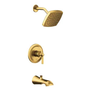 Moen UTS2913EPBG Moen Flara M-Core 2-Series Tub/Shower Faucet with 1.75 GPM Rainshower, 1-Function, Single Lever Handle, M-PACT, Immersion, Brushed Gold - UTS2913EPBG