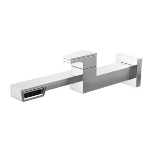 Brizo T65722LF-PC Brizo Frank Lloyd Wright One-Handle Wall-Mount Polished Chrome Bathroom Faucet with Side Spout Laminar Flow, Single-Hole, 1.2 GPM - T65722LF-PC