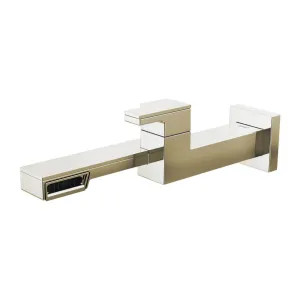 Brizo T65722LF-PN Brizo Frank Lloyd Wright One-Handle Wall-Mount Brilliance Polished Nickel Bathroom Faucet with Side Spout Laminar Flow, Single-Hole, 1.2 GPM - T65722LF-PN