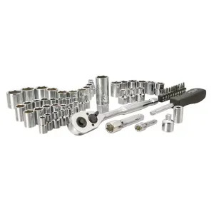  STMT71650 STANLEY 60-piece 1/4in and 3/8in Drive Mechanic's Tool Set - STMT71650