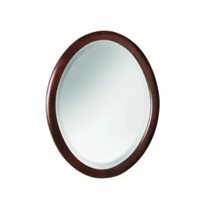  SHCOM1822 Foremost SHCOM1822 Shiloh Oval Wall Mirror - Cognac
