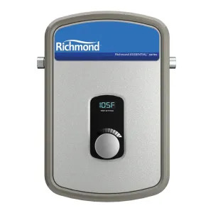  RMTEX-08 Richmond Essential by Rheem Electric Tankless Water Heater with External Digital Display, Point-Of-Use, 8kW, 240V - RMTEX-08