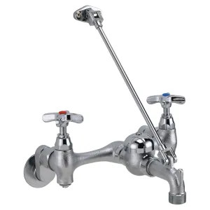 Delta 28T9-AC DELTA 28T9-AC COMMERCIAL TWO HANDLE WALL-MOUNT FAUCET CHROME